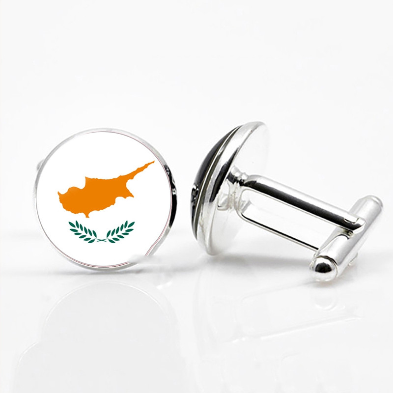 National Flags of The World Series Time Gem Cufflinks Jewelry in 7style