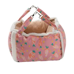 Cat Hammock Hanging Nest Semi-Enclosed Cat Cage Hammock Cat Nest - Pinky Square - View 1