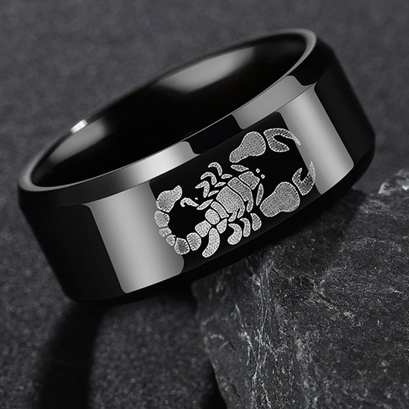 Scorpion Marking Titanium Steel Ring Men's Ring