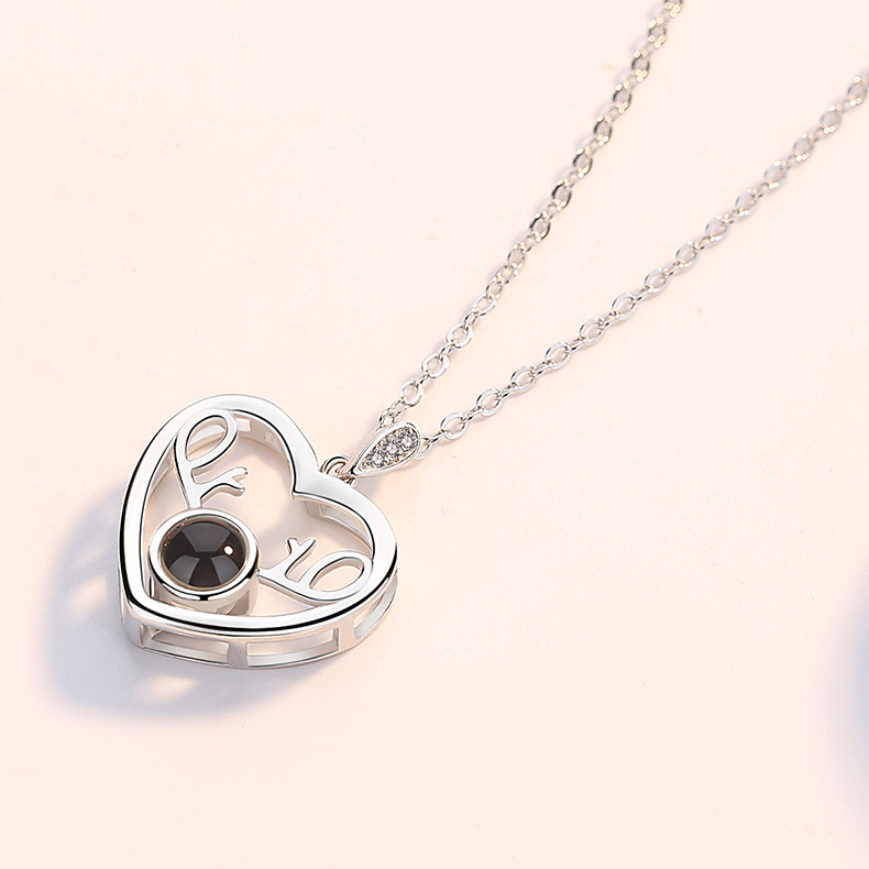 Language I Love You Moose Horn Clavicle Chain