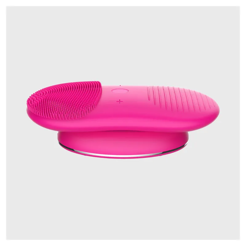 Silicone Sonic Electric Waterproof Face Wash - Rose Red