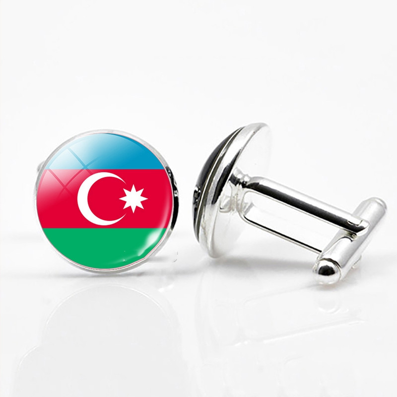 National Flags of The World Series Time Gem Cufflinks Jewelry in 2style