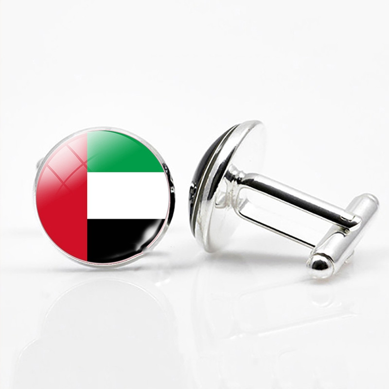 National Flags of The World Series Time Gem Cufflinks Jewelry in 4style