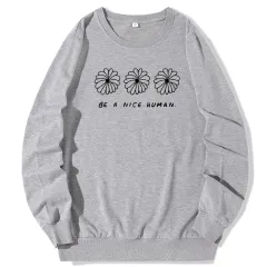 European and American Round Neck Sweater Women - 01 Grey - View 1