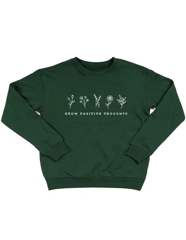 Men's And Women's Hoodless Sweater Creative Printing - Green