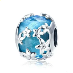 Loose Beads Daisy Confession Ladies Bracelet Necklace Accessories - Blue - View 1
