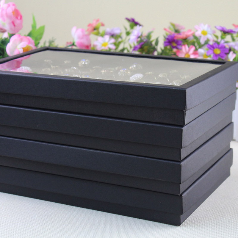 Thickened 100-Hole Cover Jewelry Ring Box