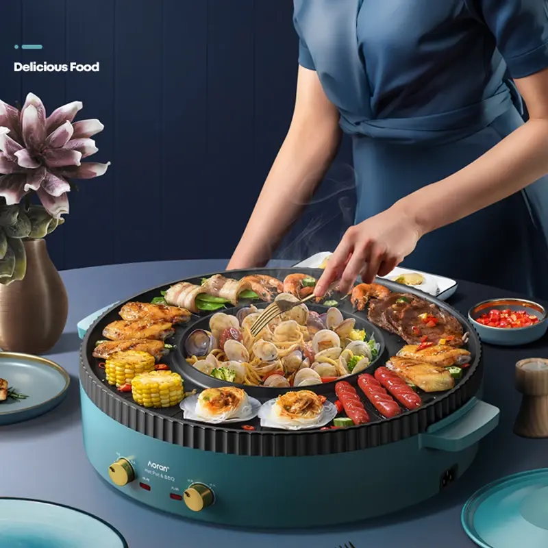 Multi-Function Hot Pot Barbecue One-Piece Home Baking