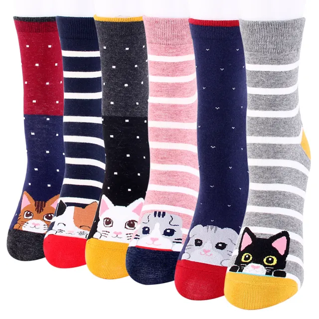 Wild Sweat absorbent Cute Cartoon Puppy Socks Color Mixing Q12 Pcs - Shop at LoveMi