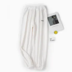 Korean Style Warm Coral Fleece Casual Loose Pajamas - Coral - View 1