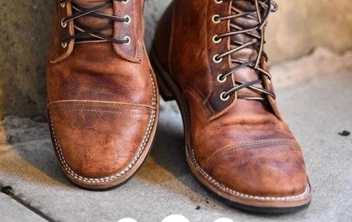 European And American Large Size Lace-Up Low Boots