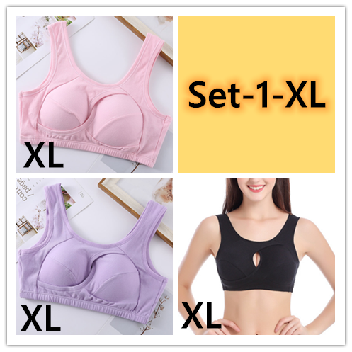 Übergröße Damen BH Damen Baumwolle Bebensicher Unterwäsche Schlaf Tops Keine Schnallen Keine - Bild 27 von 31