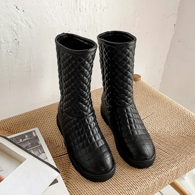 College Style Women's Shoes Size 33 50 Warm Mid Tube Snow Boots Black - Shop at LoveMi