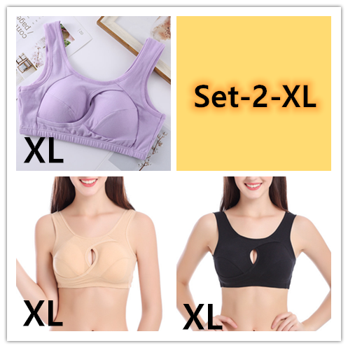 Übergröße Damen BH Damen Baumwolle Bebensicher Unterwäsche Schlaf Tops Keine Schnallen Keine - Bild 28 von 31