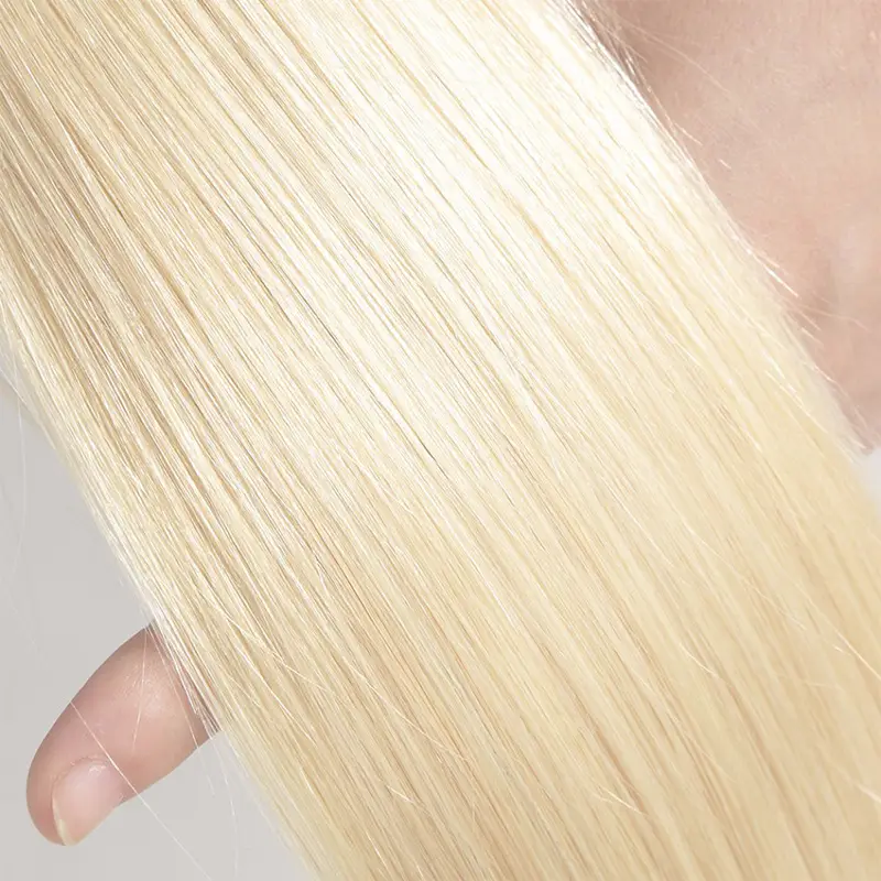 Blond Straight Wave Human Real Golden Hair