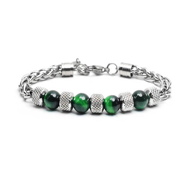 Tiger Eye Titanium Steel Men's Bracelet Trendy Niche Design