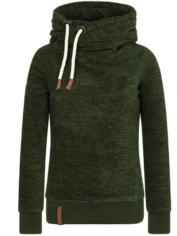 Women's Long-Sleeved Hooded Stitching Sweater