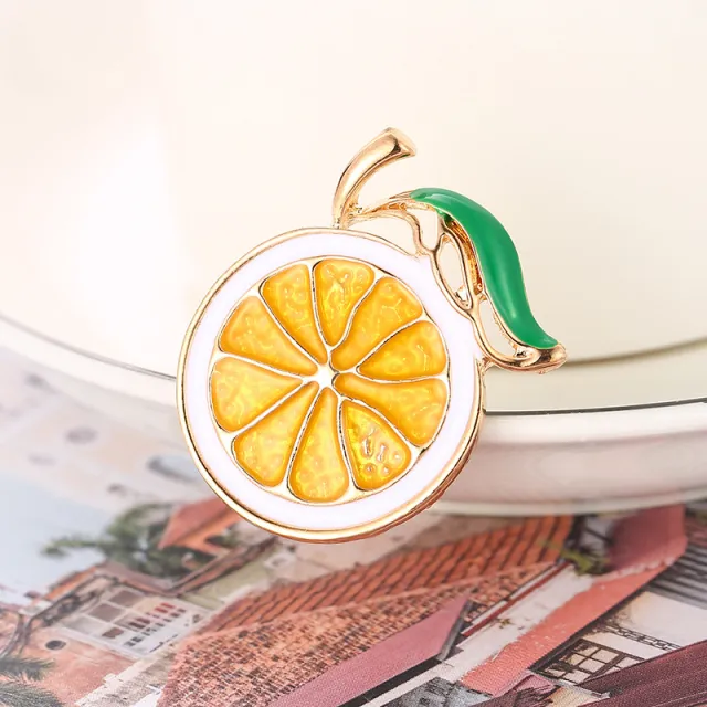 Lemon Fruit Brooch Simple Alloy Suit High End Brooch Brooch Lemon - Shop at LoveMi