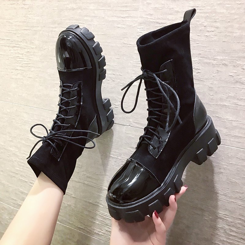 New Thick-soled Increased Short Spring and Autumn Martin Boots