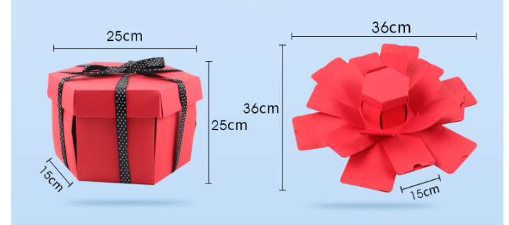 Новая шестиугольная подарочная упаковка со взрывчаткой-сюрпризом