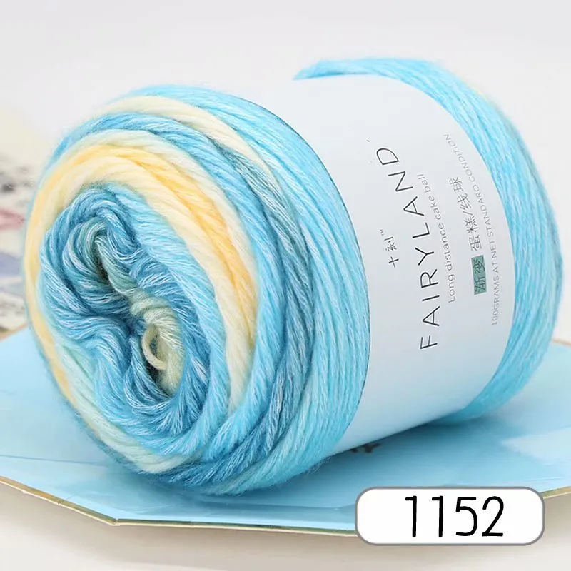 Gradient Cotton Thread Rainbow Hand Woven - Style2