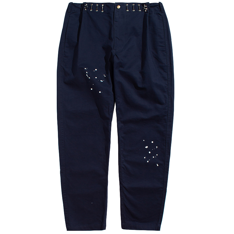 Trendy Brand Waist Mediation Design Splash Ink Overalls