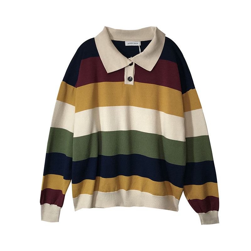 All-match Long-sleeved Lapel Sweater Coat