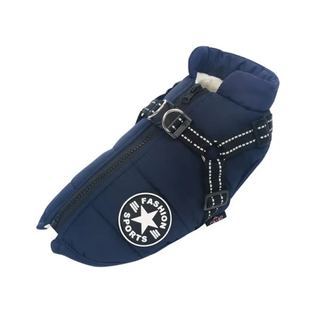 Large Pet Dog Jackets Winter Warm Dogs Clothes Coats Blue - Shop at LoveMi