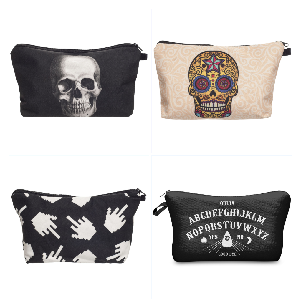 Storage Toilet Bag 3D Digital Printing Lipstick Cartoon Fashion Cosmetic Bag