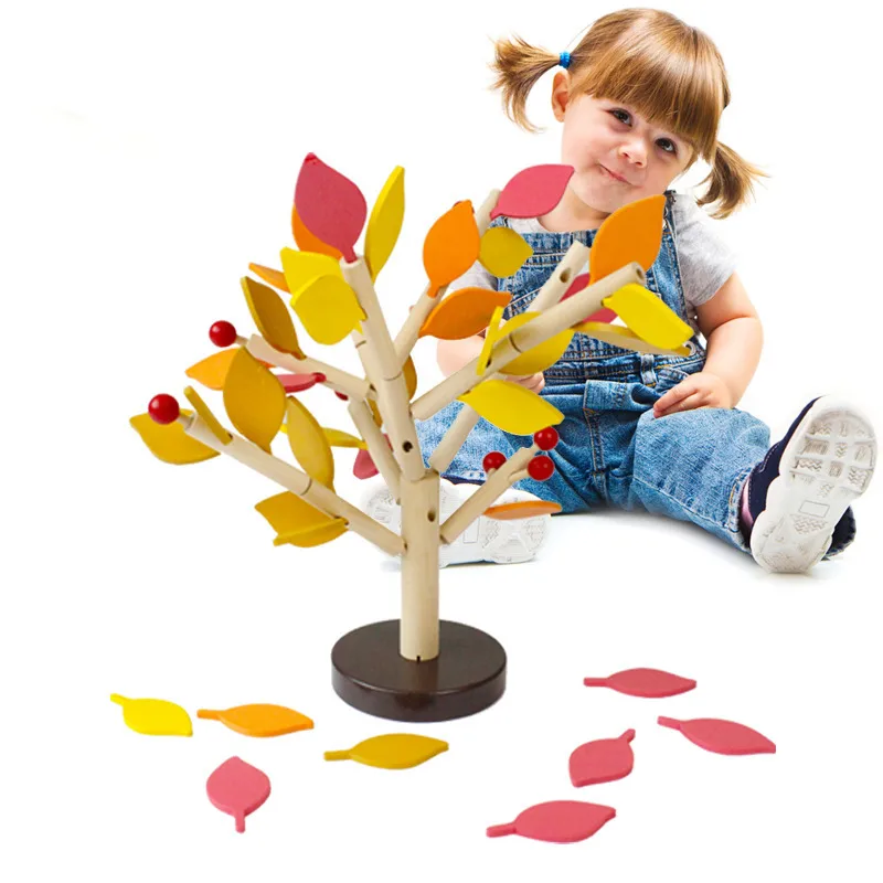 Building Block Leaf Tree Children's DIY Handmade Three-dimensional Intelligence