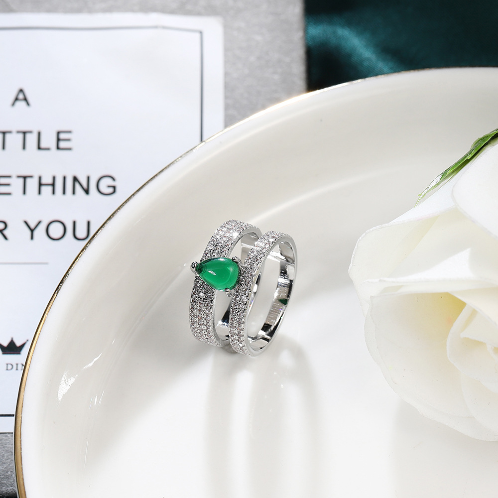 Creative Fashion Women's Zircon Bracelet Ring