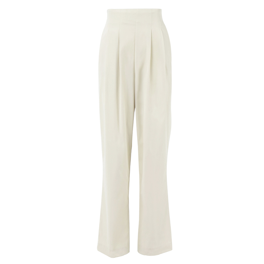 Commuter Style Cropped Trousers Cream - Shop at LoveMi