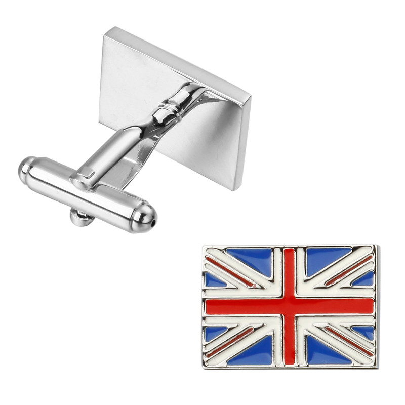 Brass British Flag Cufflinks, picture 2 of 2