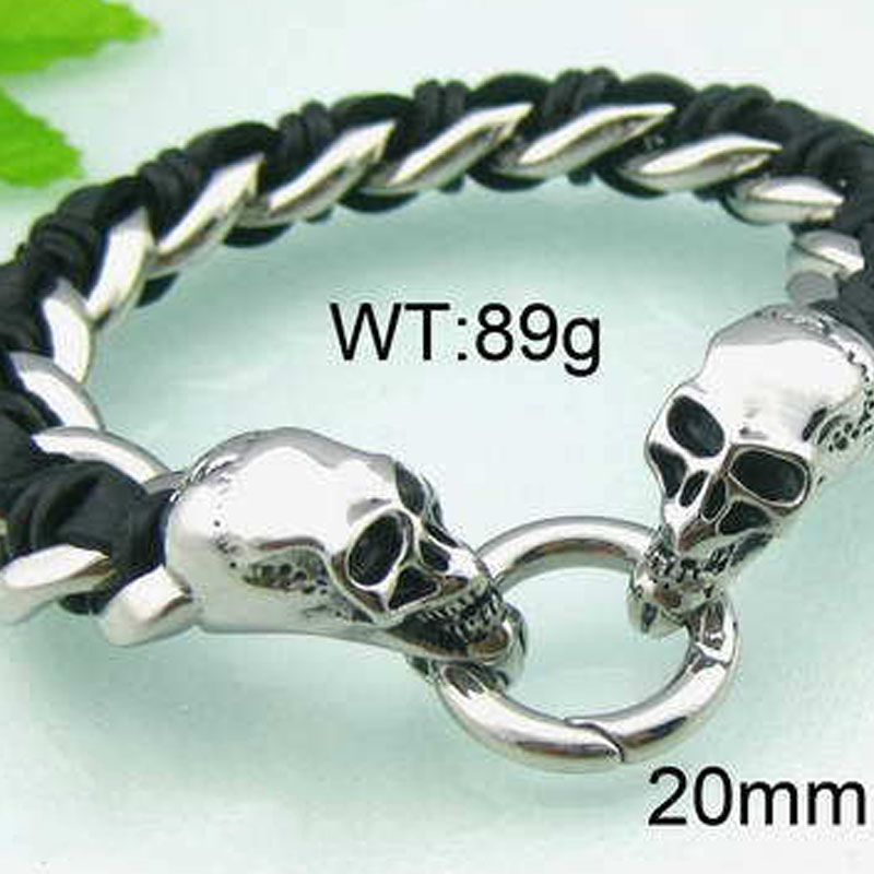 Titanium Steel Skull And Dragon Head Animal Bracelet