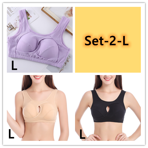 Übergröße Damen BH Damen Baumwolle Bebensicher Unterwäsche Schlaf Tops Keine Schnallen Keine - Bild 30 von 31