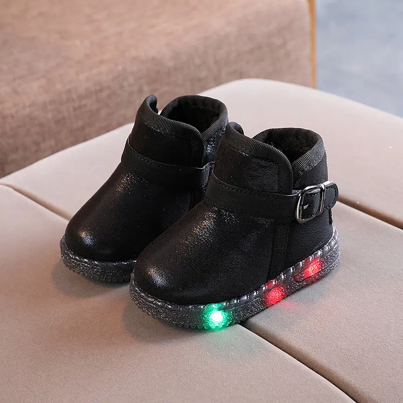 Baby Snow Boots With Lights and Velvet