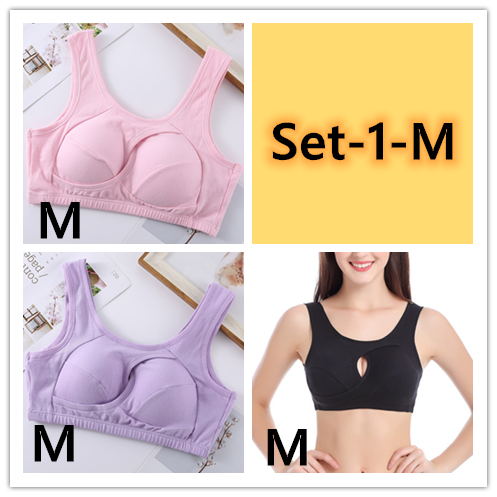 Übergröße Damen BH Damen Baumwolle Bebensicher Unterwäsche Schlaf Tops Keine Schnallen Keine - Bild 26 von 31