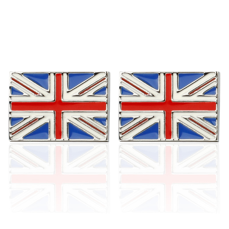 Brass British Flag Cufflinks
