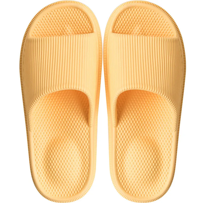 Home Men and Women Couple Massage Slippers - Yellow