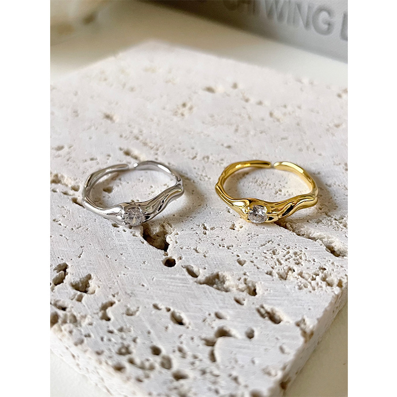 Women's 925 Sterling Silver Zircon Adjustable Ring