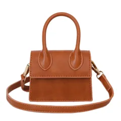 New PU Student Fashion Personality Korean Style Simple Retro Messenger Handbag - Brown - View 1