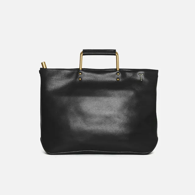 Soft Leather Head Layer Cowhide Shoulder Bag Portable Niche Design Black - Shop at LoveMi