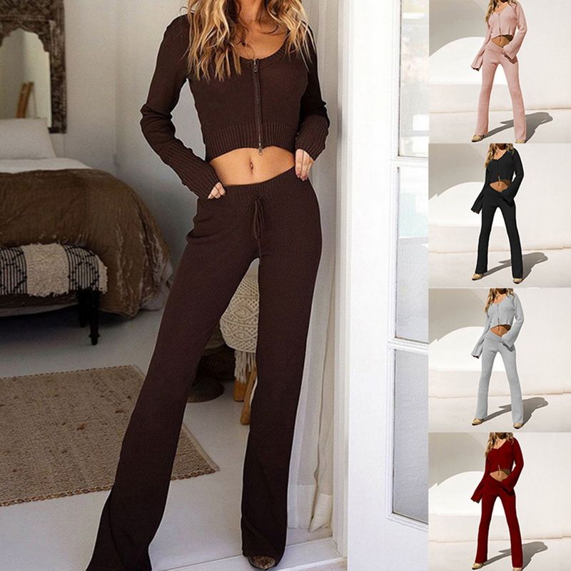 Autumn Women's turtleneck pullovers Piece Set Casual