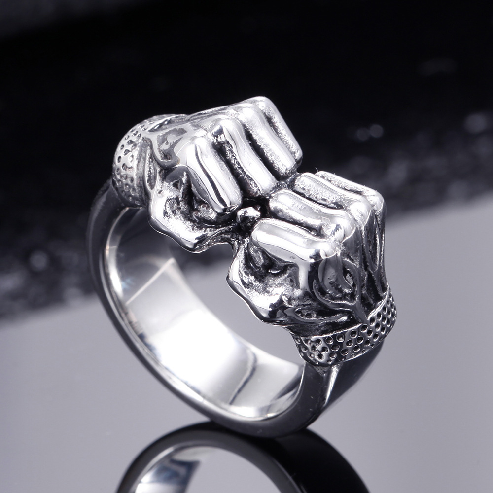 Stainless Steel Stylish Sports Fist Ring