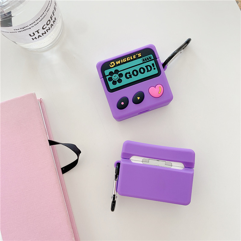 Compatible with Apple, Japan and South Korea Retro Purple BB Machine for Airpods Pro3 Wireless
