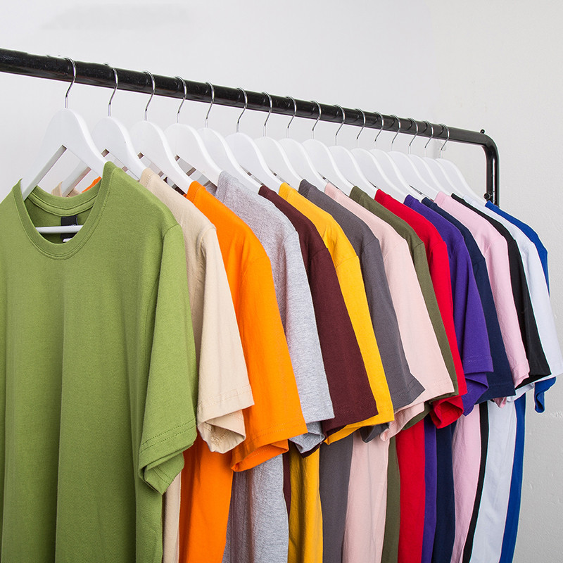 Pure Cotton Solid Color Lovers Short Sleeve T Shirt