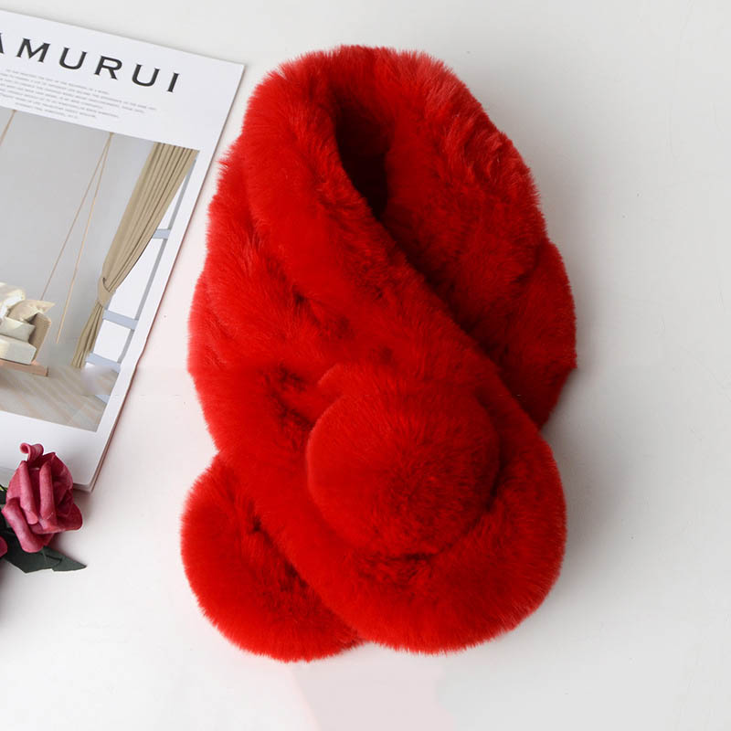 Thick Plush Warmth Imitation Rabbit Fur Scarf Collar