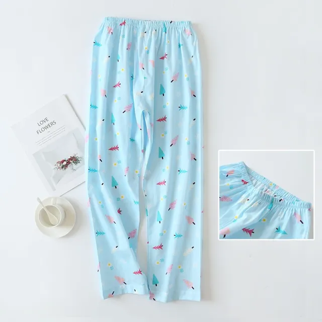 Thin Ladies Cotton Pajama Pants Woven Plus Size Home 4Style 3Xl - Shop at LoveMi