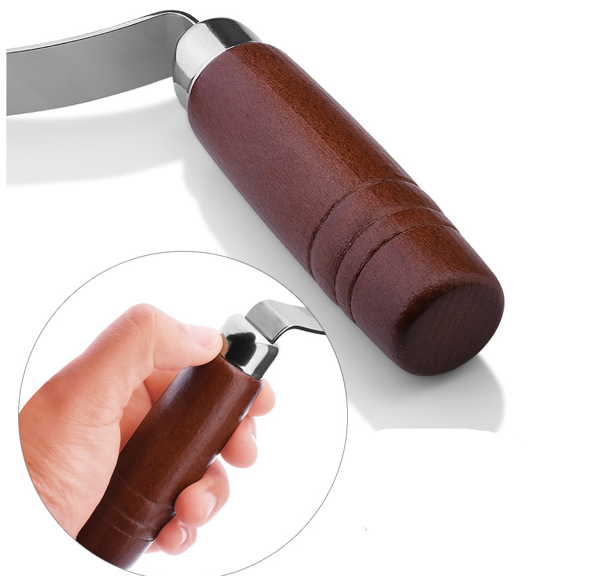 Stainless Steel Coconut Knife With Wooden Handle