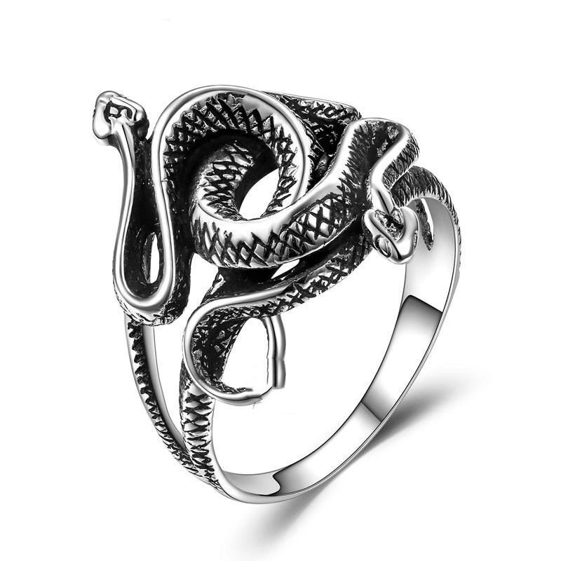 Men's Personalized Jewelry Thai Silver Snake Ring